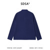 SDSA男装2026新款高贵轻奢潮牌纯色肌理半纽扣立领长袖T恤百搭潮 商品缩略图4