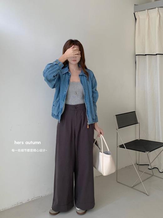 【限时秒杀！4.12下架， 库存有限，秒杀品任意两件再优惠10元 】气质温柔·松弛简约感阔腿  宽松韩系慵懒，宽松显瘦，太好穿啦~梨形身材 胯闭眼入-梵轩 商品图5