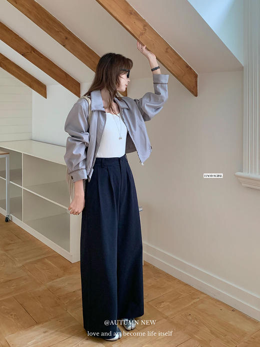 【限时秒杀！4.12下架， 库存有限，秒杀品任意两件再优惠10元 】气质温柔·松弛简约感阔腿  宽松韩系慵懒，宽松显瘦，太好穿啦~梨形身材 胯闭眼入-梵轩 商品图11