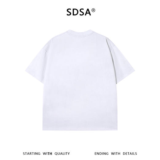 SDSA男装2026新款高贵轻奢美式高街裂纹刷漆肌理做旧短袖T恤百搭 商品图1