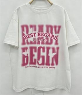 NC圆领字母印花短袖T恤60301夏季162011120321