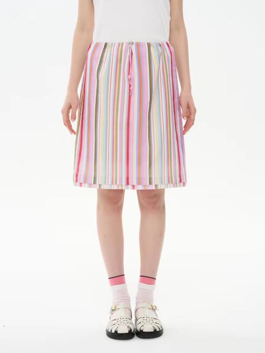 heris/H61121/彩色假日条纹 可调节抽绳设计 两穿直筒半裙抹胸上衣 商品图0