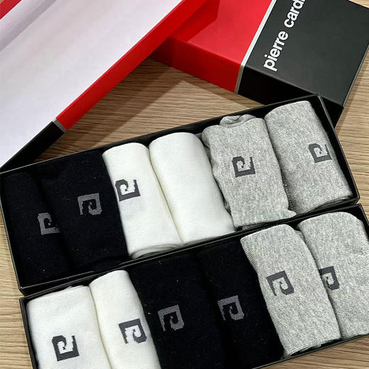 【12双39.9】皮尔卡丹7A抗菌防臭中筒袜 黑白灰各2双/盒【龙菲精选】 商品图2