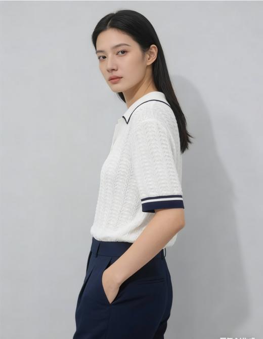 G2000女装SS26商场新款【可机洗/100%棉】短袖针织上衣61973311 商品图1
