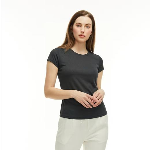 【直发】LONDONFOG 女士圆领净色平纹短袖T恤﹣DLSKTW26A751 商品图1