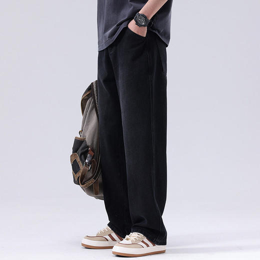 【DYG】大依优型大码男装夏季阔腿裤长裤复古黄泥宽松胖子牛仔裤长裤 商品图3