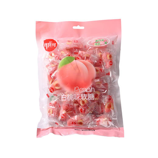 【果香四溢！软糯Q弹】白桃果汁软糖500g袋装网红高颜值休闲零食结婚订婚伴手礼喜糖.xb 商品图4