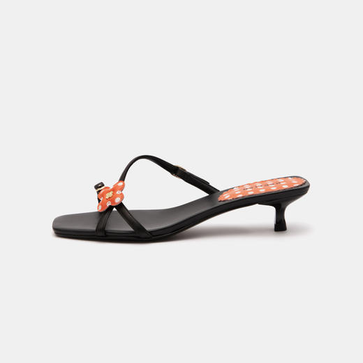 HERLIAN 2026年夏季新品H花夹脚方头高跟拖鞋时尚百搭凉鞋 商品图2