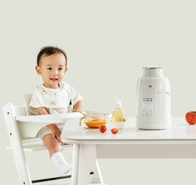 【宝宝辅食机】鹿念多功能辅食机LN-FS01 微压蒸煮炖搅一台搞定 12大功能 高温自清洁 全不锈钢材质 24h预约 12h保温