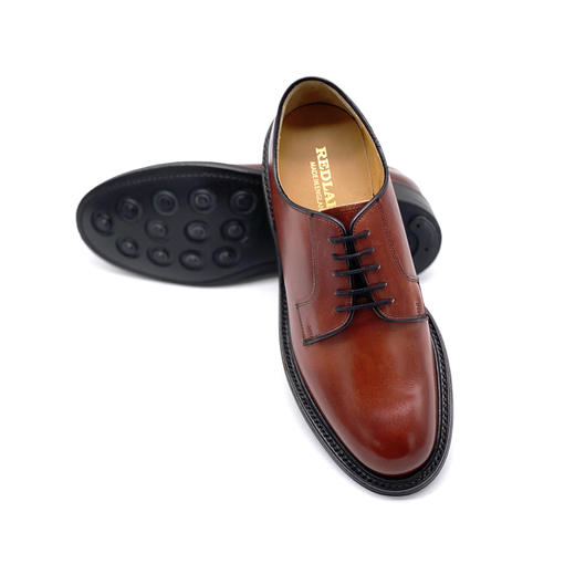 断码特价英码5码（欧码38码）——英国原产经典款男士德比正装鞋Wilson威尔逊酒红色 商品图4