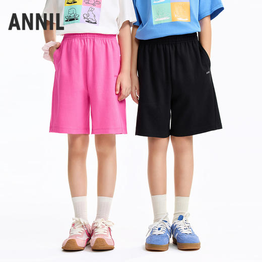 男女童全腰针织中裤夏季新款安奈儿童装EM626607 商品图1