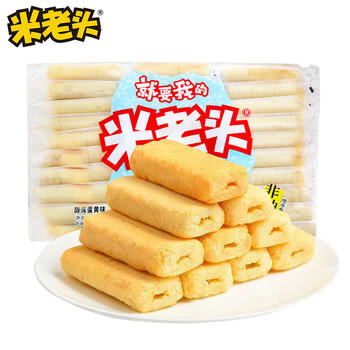米老头 米酥台湾风味早餐小吃米饼醇酱蛋黄味262g解馋小零食 /休闲食品 /膨化食品 /米果卷 商品图6