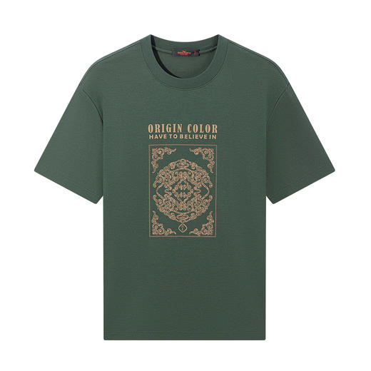 【国色系列】柒牌男装2026夏季新品圆领宽松瞬间凉感顺滑短袖T恤 130T71730 商品图4