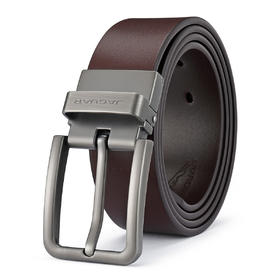 6941594671488 JAGUAR 捷豹复古男士皮带头层牛皮针扣腰带商务休闲裤带礼物送男朋友【125CM(裤子37-40码)】