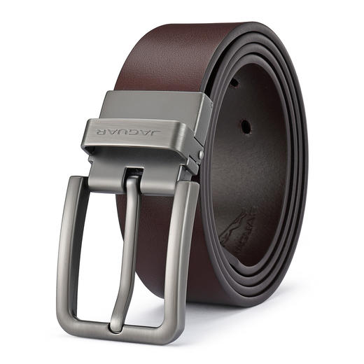 6941594671488 JAGUAR 捷豹复古男士皮带头层牛皮针扣腰带商务休闲裤带礼物送男朋友【125CM(裤子37-40码)】 商品图0