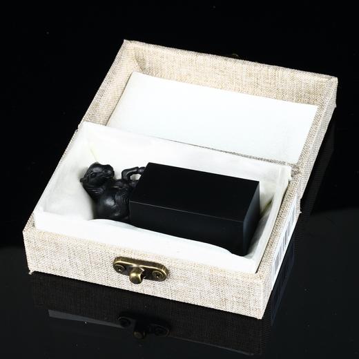 孤品18038老挝石黑马姓名章礼品印章马到成功2.5*2.5*7.5cm 商品图5