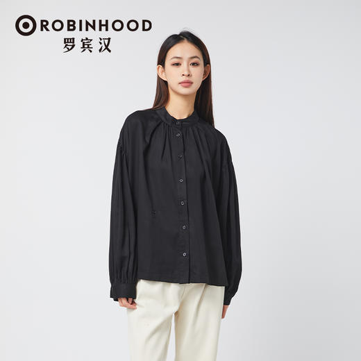 罗宾汉&Y659春夏季女款百搭休闲小蜜蜂长袖衬衣宽松外套Y-23C01-1 商品图3