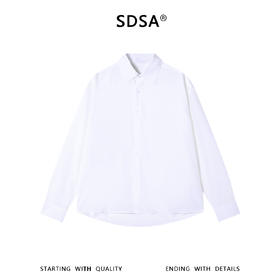 SDSA男装2026新款高贵轻奢韩系简约纯色长袖衬衫百搭宽松休闲衬衣