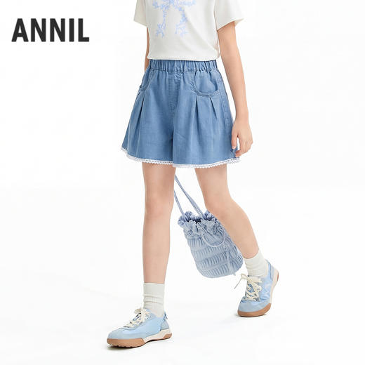 女童全腰牛仔短裤夏季新款安奈儿童装EG626832 商品图1