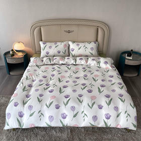 【有氧针织棉四件套】贴身裸睡 母婴A类针织 亲肤感受 云般棉柔 每一针每一线给你柔软的呵护