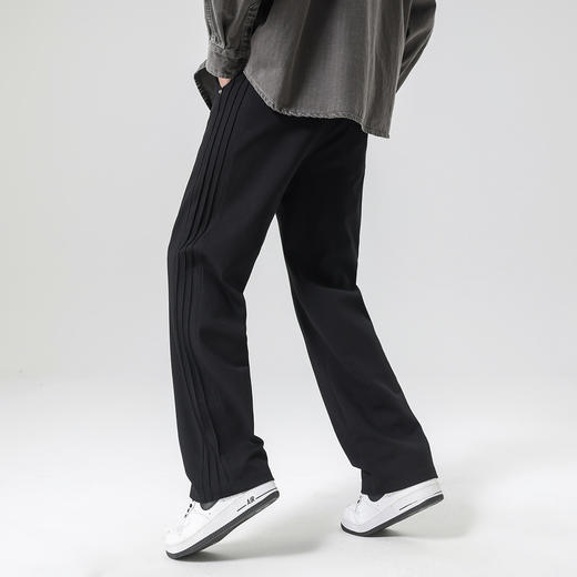 gxgjeans男装【爆款热卖】纯色宽松男士休闲裤26夏款抽绳系带拼接运动裤男K&C 商品图4