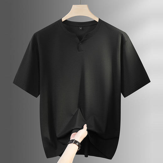 【DPF】大依优型大码男装夏季圆领短袖T恤上衣棉质纯色舒适透气休闲T恤 商品图2