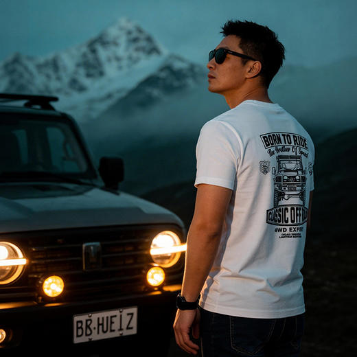 自由基地夏季新款丰田越野车系列创意印花图案户外舒适短袖T恤衫 NMT-2261 商品图0