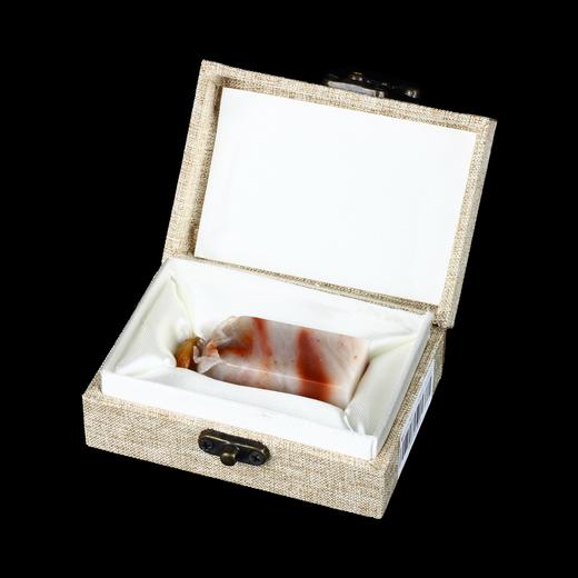 孤品18035老挝石红花五彩冻巧色富甲一方姓名章藏书章书画章2.5*2.5*6.3cm 商品图5