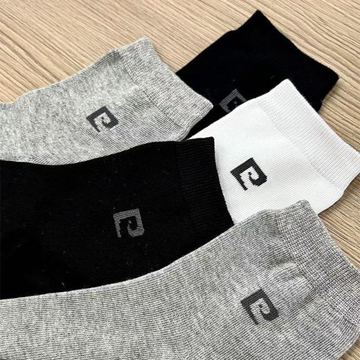 【12双39.9】皮尔卡丹7A抗菌防臭中筒袜 黑白灰各2双/盒【龙菲精选】 商品图3