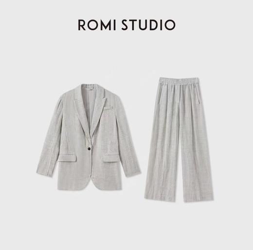 ROMI STUDIO“老钱腔调”天然亚麻酵洗呼吸感西装套装 RWCSXM1694 商品图0
