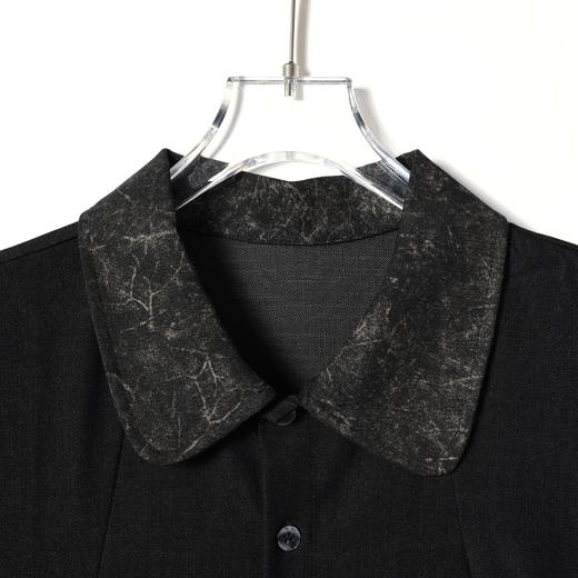 SDSA男装2026新款高贵轻奢韩系铆钉拼接翻领短袖衬衫百搭时尚上衣 商品图4