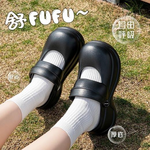夏季少女感玛丽珍拖鞋外穿厚底居家EVA拖鞋沙滩鞋包头 商品图3