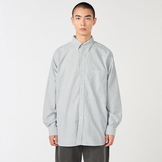 nanamica Button Down Stripe Wind 男装纽扣领经典款条纹衬衫 商品图0