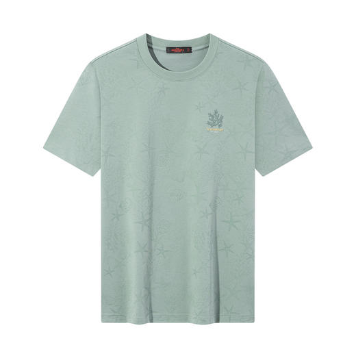 【海洋图案】柒牌男式短袖T恤2026夏季新款凉感抗菌防螨百搭上衣 130T71530 商品图4