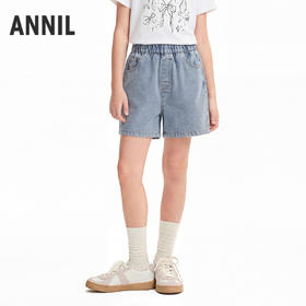 女童全腰牛仔短裤夏季新款安奈儿童装EG626831