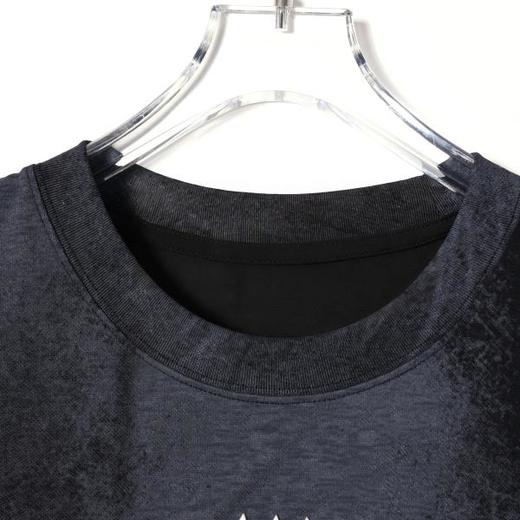 SDSA男装2026新款轻奢国潮复古做旧扎染三粒扣装饰宽松短袖T恤 商品图2