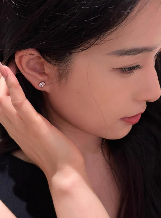 加州小众牌原单LH真钻耳钉 商品图3