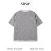 SDSA男装2026新款高贵轻奢时尚拼接撞色肌理感圆领短袖T恤百搭潮 商品缩略图4