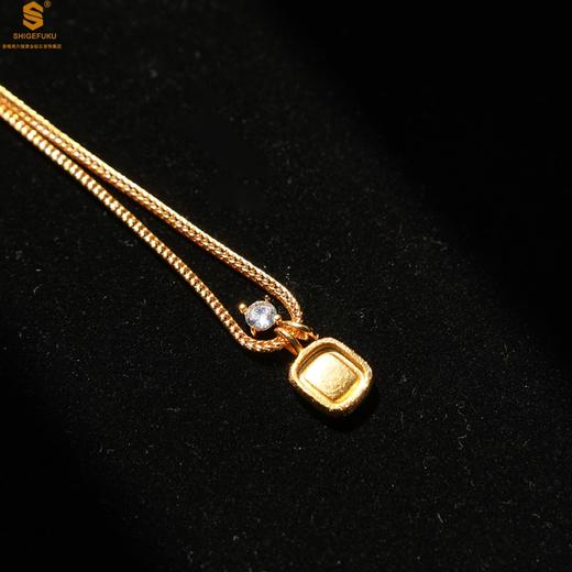 【香港周六福黄金钻石首饰】流光溢彩星耀方糖K金项链 约4.4克 商品图4