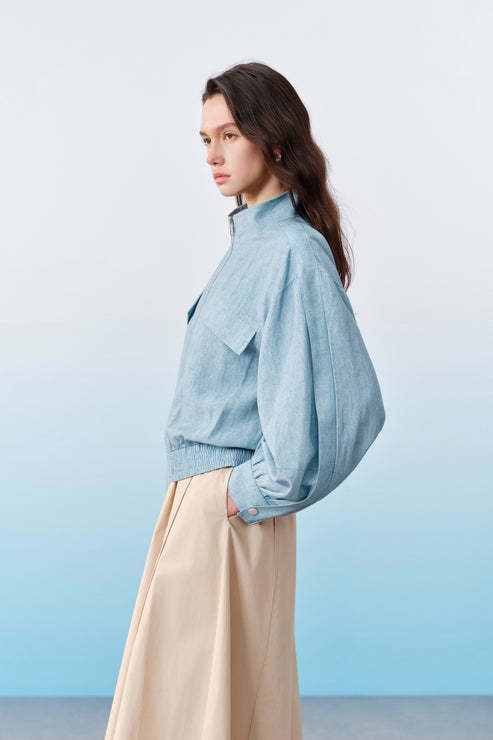 G2000女装SS26商场新款立领休闲长袖外套61287060 商品图3