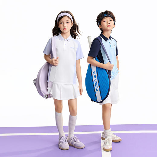 男女童翻领短袖针织衫夏季新款安奈儿童装EM621653 商品图3