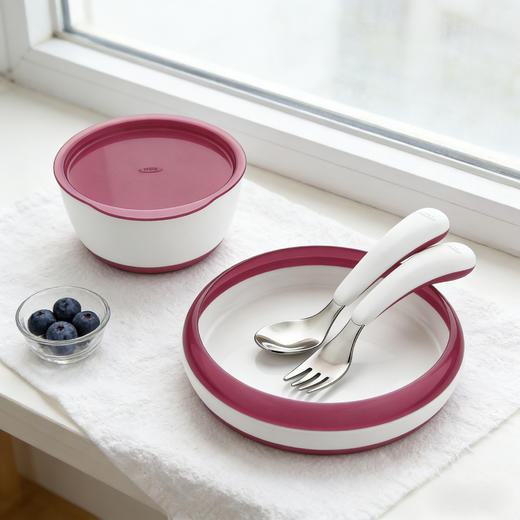 美国OXO ToTO婴幼儿叉勺盘碗餐具四件套 商品图2
