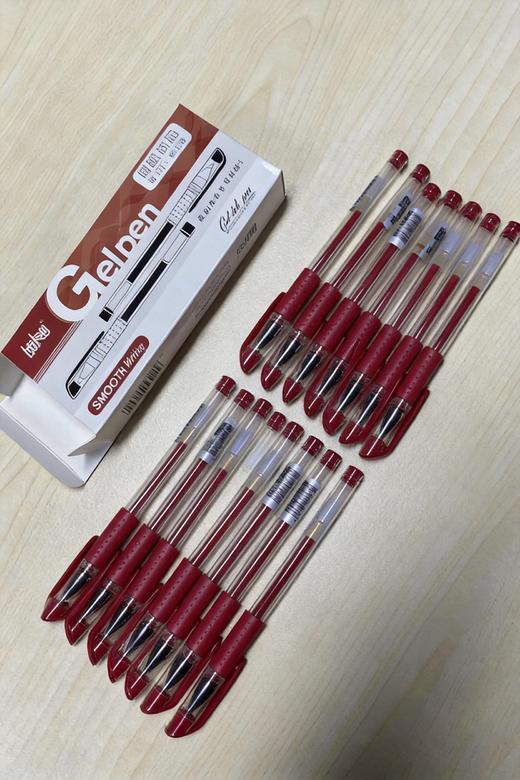 博酷子弹头中性笔BK0209A黑/红0.5mm 黑笔考试中性笔碳素办公文具用品子弹头水性笔子弹头 教师医生签字笔 商品图5