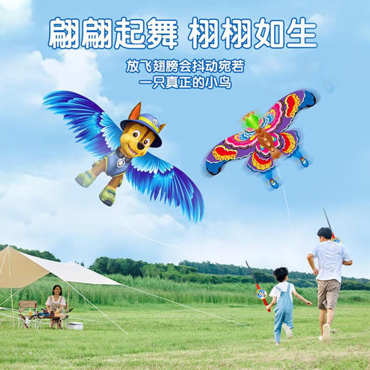 【耐用轻盈！微风易飞】新款动态钓鱼竿风筝儿童易飞手持伸缩鱼竿飞鸟风筝玩具。xb 商品图0