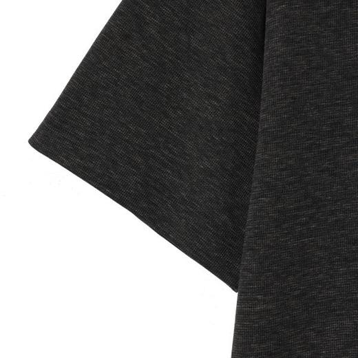 SDSA男装2026新款高贵轻奢美式简约纯色褶皱铆钉设计圆领短袖T恤 商品图3