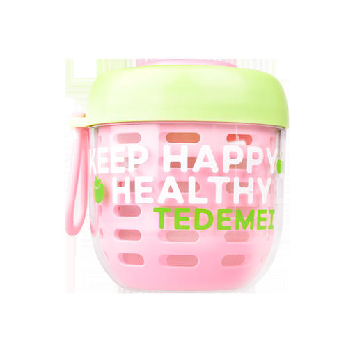 【易清洗！加厚材质】ins便携式水果杯随行水果沙拉杯户外沙拉杯露营饭盒水杯手提上班。xb 商品图4