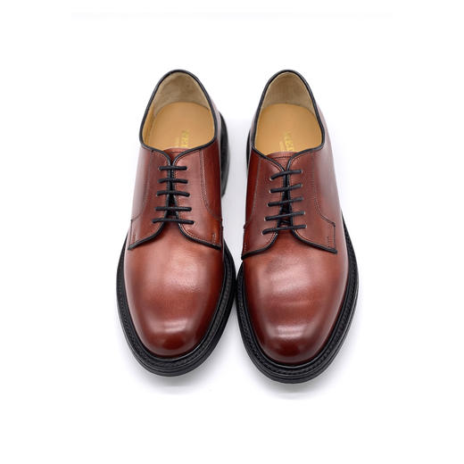 断码特价英码5码（欧码38码）——英国原产经典款男士德比正装鞋Wilson威尔逊酒红色 商品图3