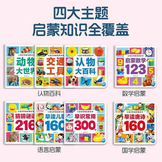 小宝贝早教启蒙全书全套 0-3岁幼儿园看图识字动物认知点读版 商品图1