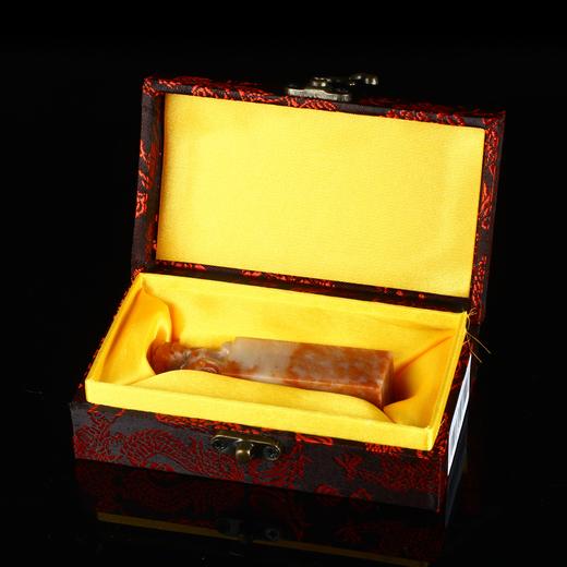 孤品18023老挝石红花粉冻石古兽姓名章闲章2.0*2.0*8.0cm 商品图5