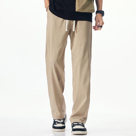 【DYG】大依优型大码男装夏季加长款莱赛尔天丝休闲裤垂感宽松阔腿长裤 商品图2